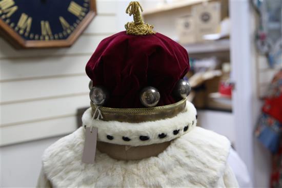 A George VI Coronation robe and coronet,